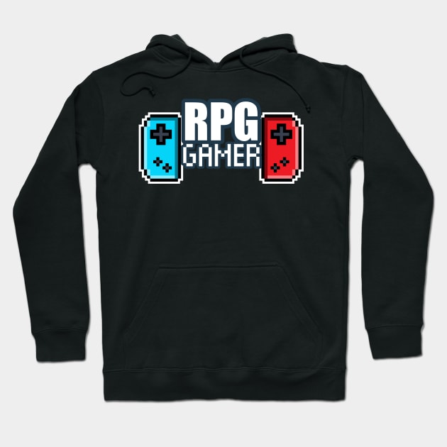 RPG Gamer - 8-bit Retro Pixel Classic Nostalgia Video Games Hoodie by MaystarUniverse